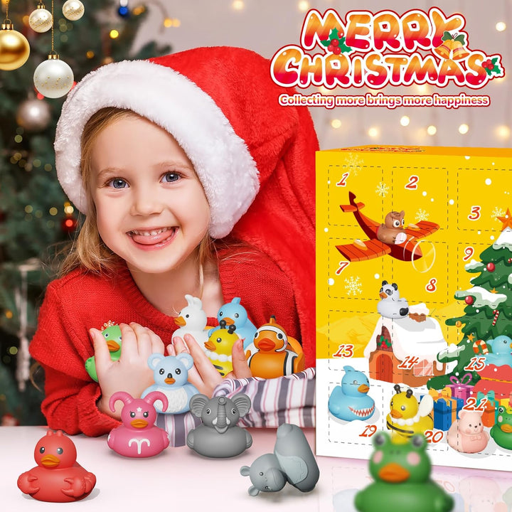 Weihnachts Adventskalender Enten Badeenten Adventskalender Baby Adventskalender 24 Stück Quietscheen