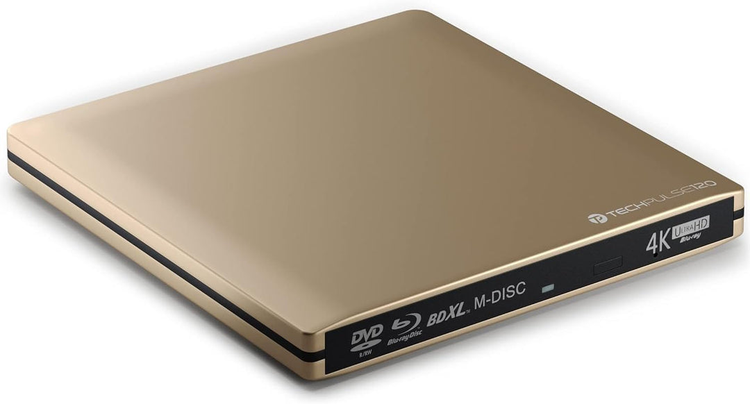 techPulse120 externes USB 3.1 USB-C 3.0 UHD HDR 4k 3D MDisc BDXL Laufwerk Bluray Brenner Burner Supe
