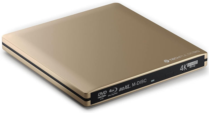 techPulse120 externes USB 3.1 USB-C 3.0 UHD HDR 4k 3D MDisc BDXL Laufwerk Bluray Brenner Burner Supe