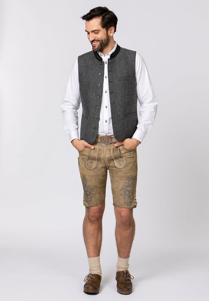 Stockerpoint Herren Trachtenweste 48 grau anthrazit, 48 grau anthrazit