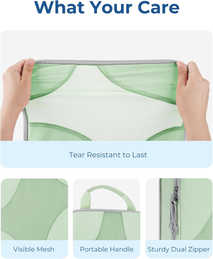 BAGSMART Packing Cubes Compression 6 Stück, Rucksack Koffer Organizer Packtaschen, Reise Kompression