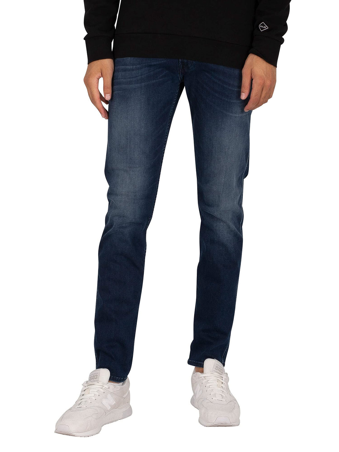 Replay Herren Jeans Anbass Slim-Fit mit Power Stretch 32W / 36L Blu (Blue 007), 32W / 36L Blu (Blue