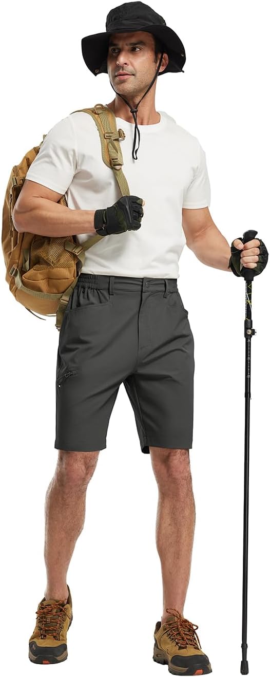 donhobo Kurze Hosen Herren Wanderhose Cargo Shorts Wasserabweisend Leichte Atmungsaktiv Outdoorhose
