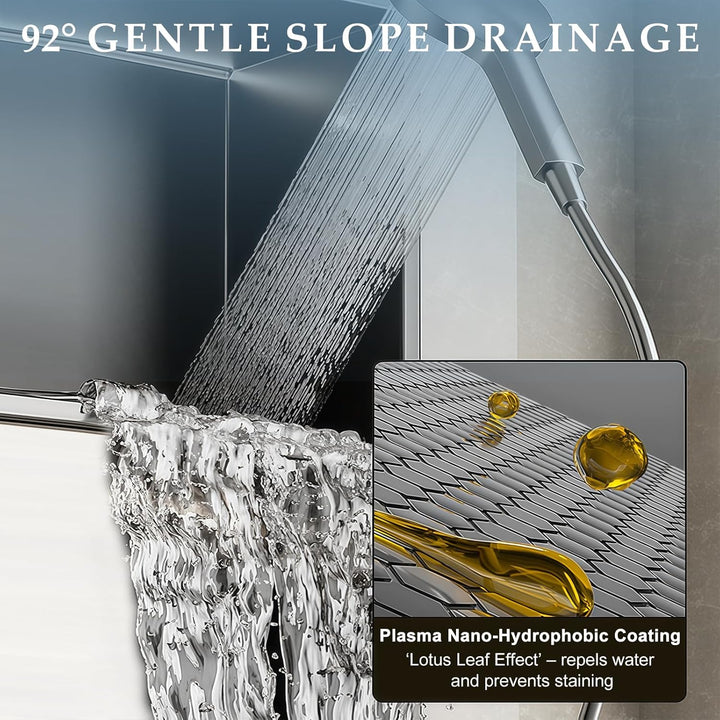 Wandnische Dusche 304 Edelstahl 48x40x12cm Badezimmer Lagerung Nische,Eingebettete Duschnische Doppe