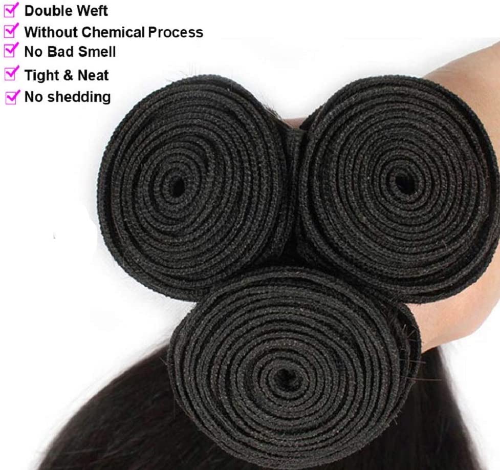 Brazilian Straight Hair Human Hair 3 Bundles（8" 8" 8"，210g) Bresiliennes brasilianisches glattes Haa