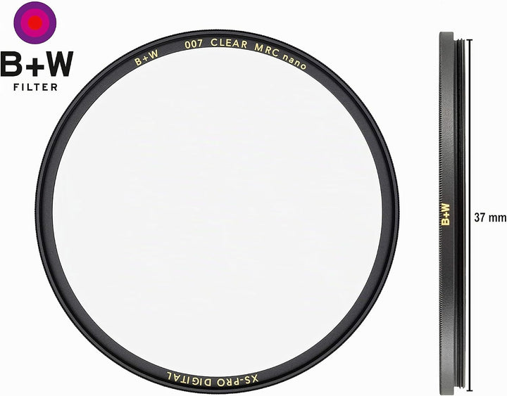 B+W Schutz-Filter, Clear Filter (37mm, MRC Nano, XS-Pro, 16x vergütet, slim, Premium) 37 mm XS-PRO (