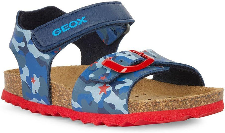 Geox Jungen B Chalki Boy Sandale 21 EU Navy Red, 21 EU Navy Red