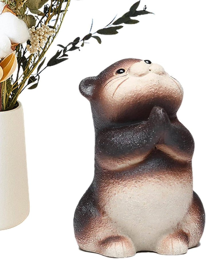 Niedliches Tee-Haustier – Ton-Tierskulptur, chinesische Tee-Haustiere, Tonstatue für Zeremonie, Deko