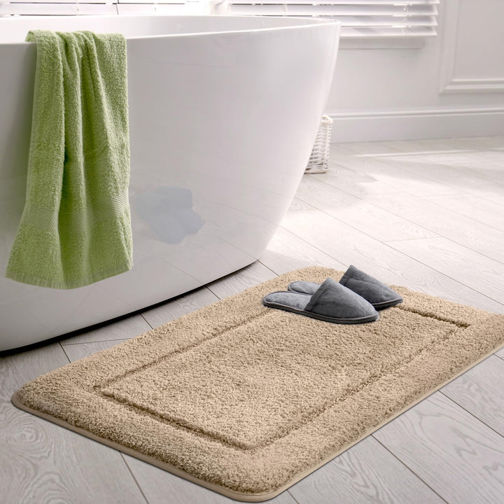 Badematte 60x90 cm, Einzelstück, Hochflor Mikrofaser, rutschfest & Waschbar, Saugfähig Duschteppich,