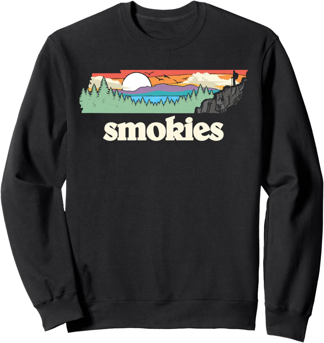 Smokies Tennessee Outdoors Retro Nature Graphic Sweatshirt