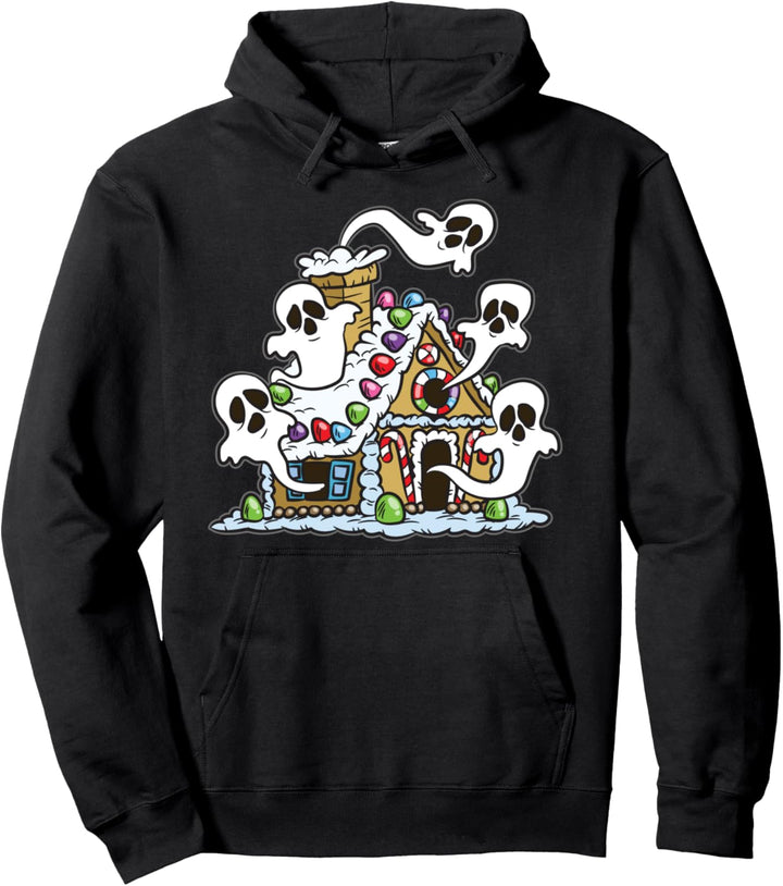 Geister-Lebkuchenhaus Halloween Pullover Hoodie