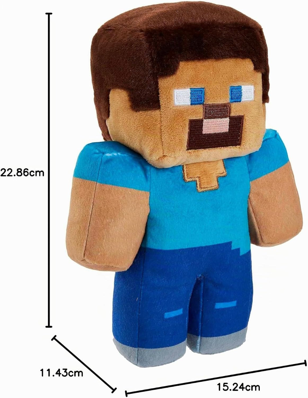 Mattel Steve Minecraft - Plüschfigur 21 cm, kuschelig & ideal zum Sammeln, Geschenk für Minecraft-Fa