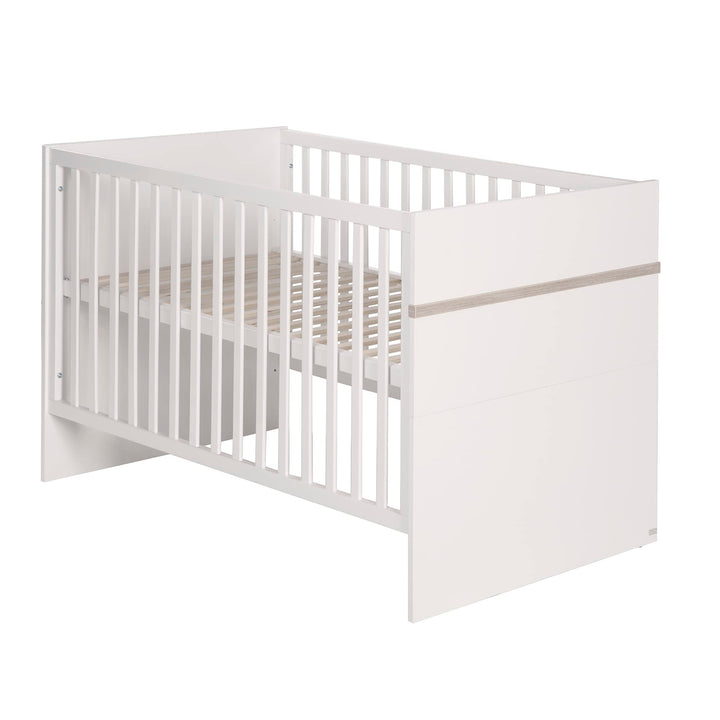 roba Kombi-Kinderbett 'Moritz', 70x140cm, Babybett, weiss, höhenverstellbar, 3 Schlupfsprossen, Komb