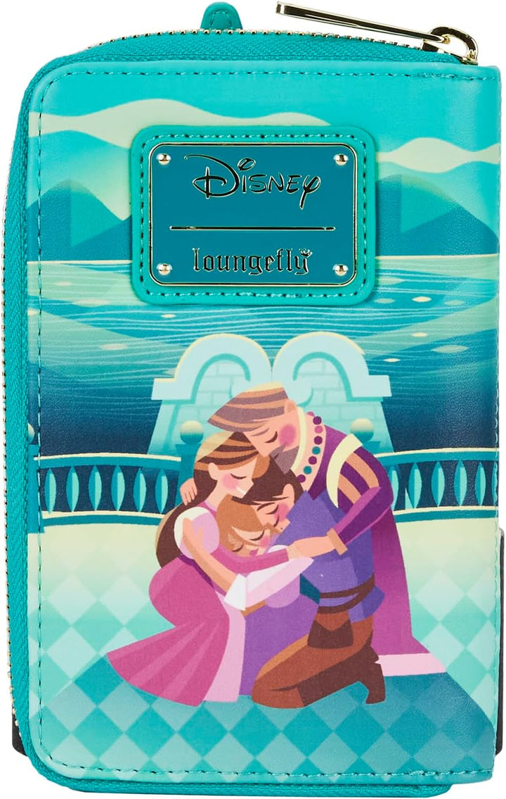 Loungefly Tangled Rapunzel Castle Glow in the Dark Zip Around Wallet