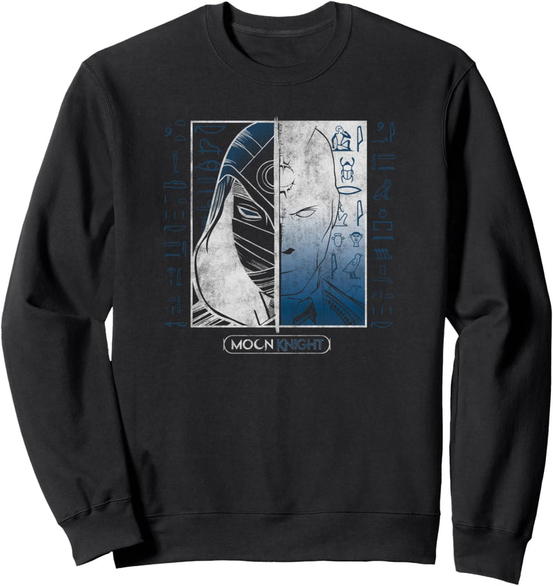 Marvel Moon Knight Split Face Poster Sweatshirt