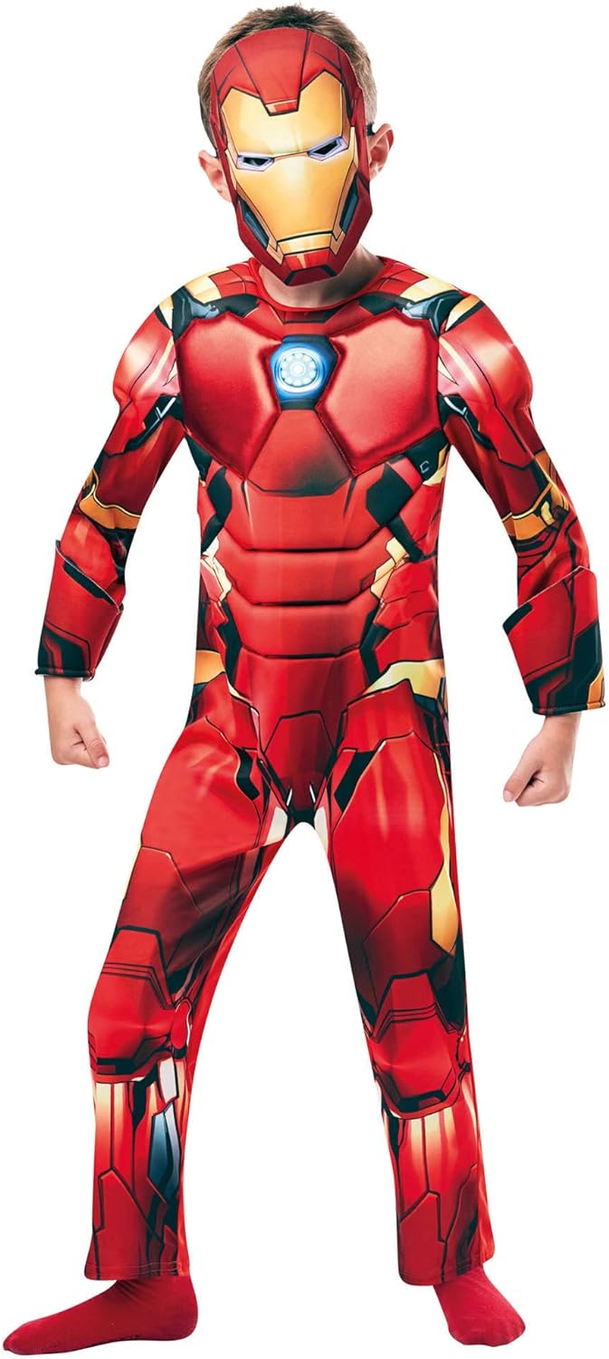RUBIE'S 640887 9-10 Offizielles Luxuskostüm Iron Man, Marvels Avengers, für Kinder, Einheitsgrösse,
