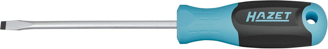 HAZET Schraubendreher 811-65, SW 1,2 x 6,5 mm Schlitz Profil, rutschfester 3-Komponenten-Griff für h