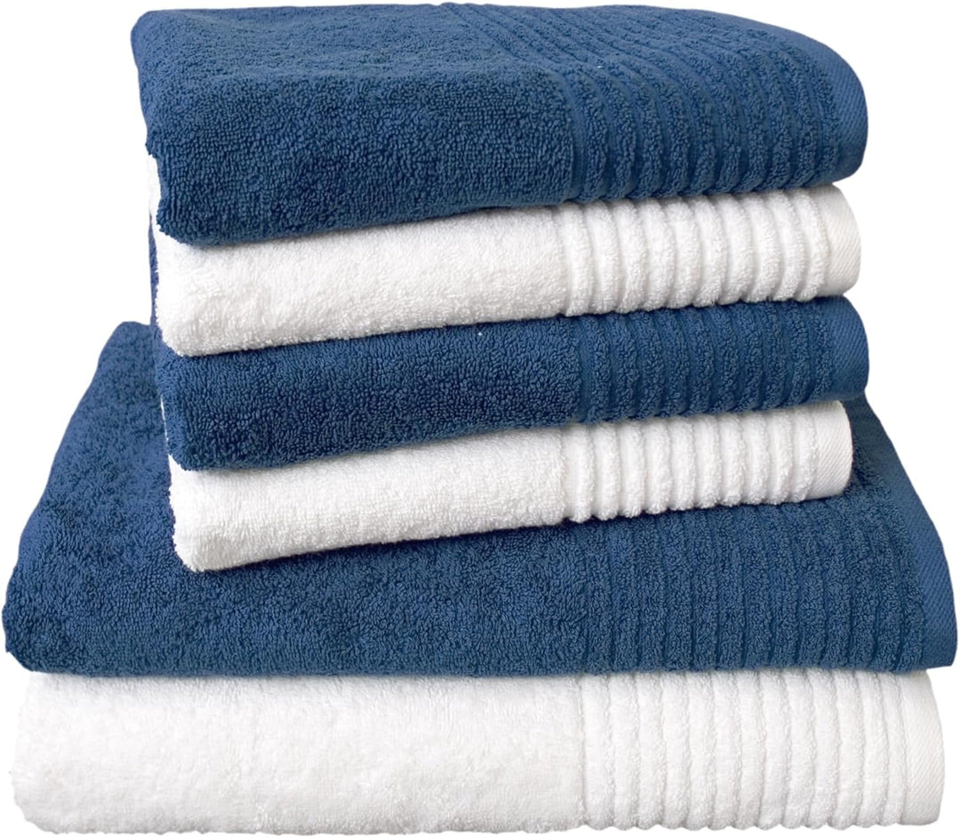 Dyckhoff 0410996450 Handtuchset "Brillant", 2 Badetücher / Duschtücher 70 x 140 cm und 4 Handtücher