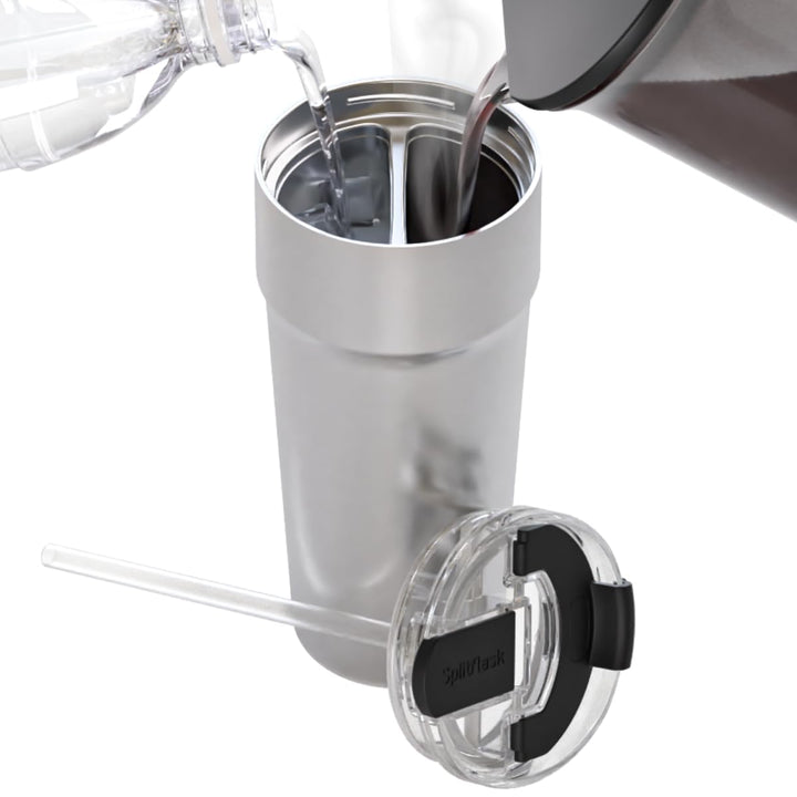 Splitflask Doppelkammer Isolierter Kaffeebecher - 850ml Auslaufsicherer Edelstahl Thermobecher, Heis