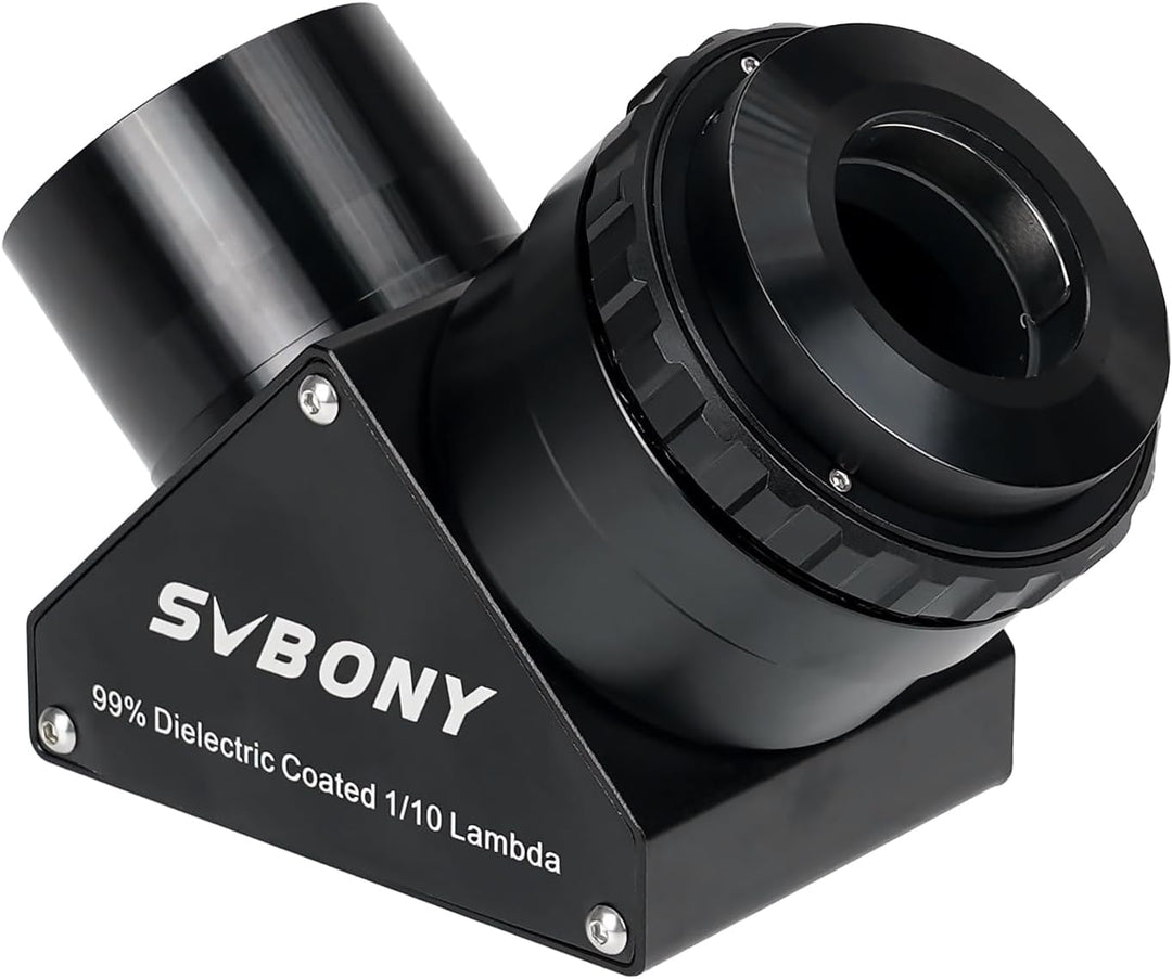 Svbony SV223 Diagonalspiegel, 2" 90° Stern Zenitspiegel mit 1,25" Adapter und Kohlefasermaterial, 99