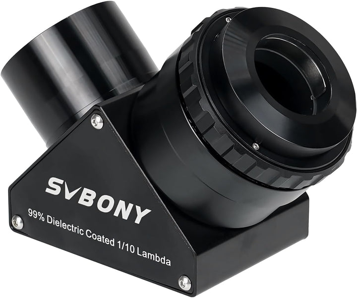 Svbony SV223 Diagonalspiegel, 2" 90° Stern Zenitspiegel mit 1,25" Adapter und Kohlefasermaterial, 99