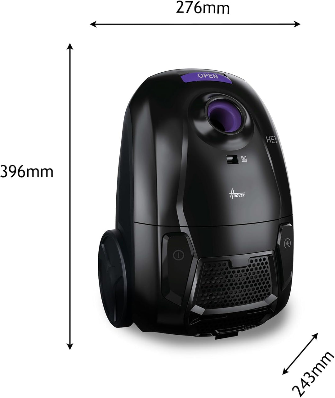 Hoover HE1 kompakter, leistungsstarker Bodenstaubsauger für Hartböden & Teppiche, EPA-Staubfilter, 2