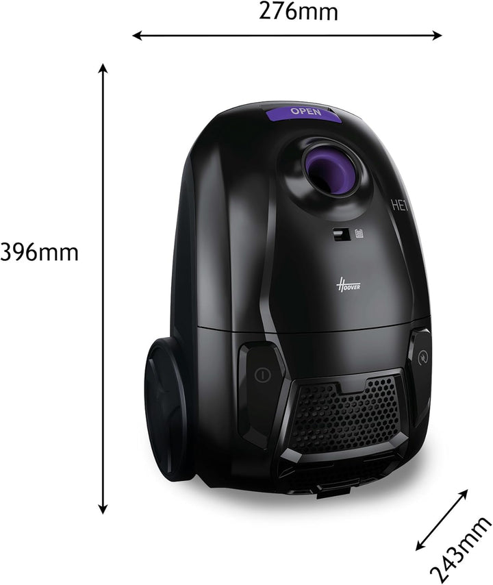 Hoover HE1 kompakter, leistungsstarker Bodenstaubsauger für Hartböden & Teppiche, EPA-Staubfilter, 2