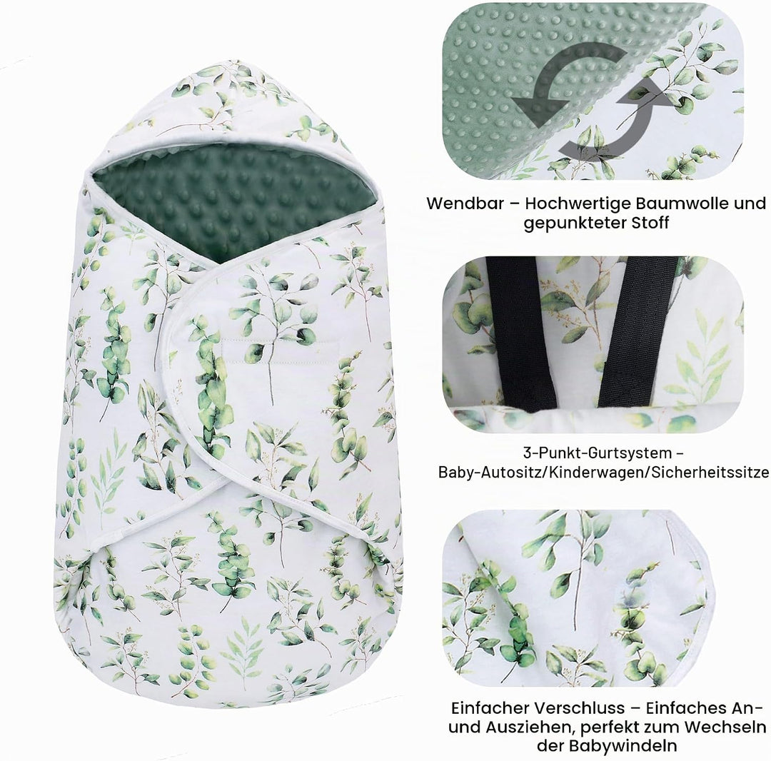 Einschlagdecke Babyschale für Winter Buggy Universal Fusssack Babydecke Baumwolle Baby Pucksack für