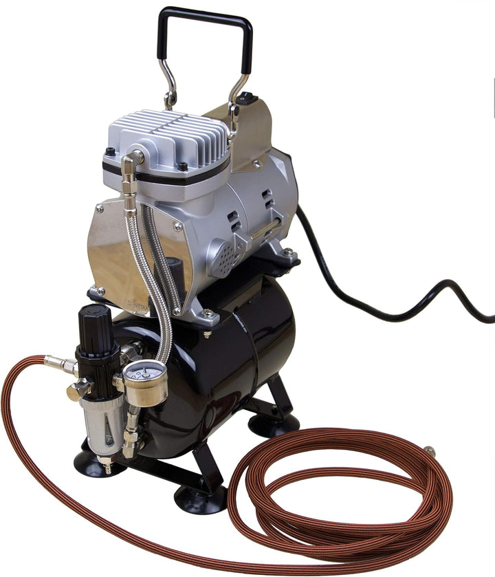 H&S Evolution Solo und Sparmax TC-610H-n Kompressor - Fine Art - Airbrush Set 11