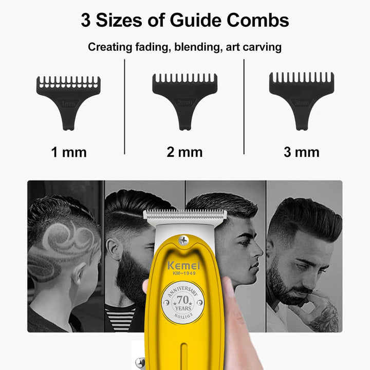 KEMEI Professionelle Haarschneidemaschine für Männer Zero Gap Trimmer Elektrisch Kabellos Bart/Haars