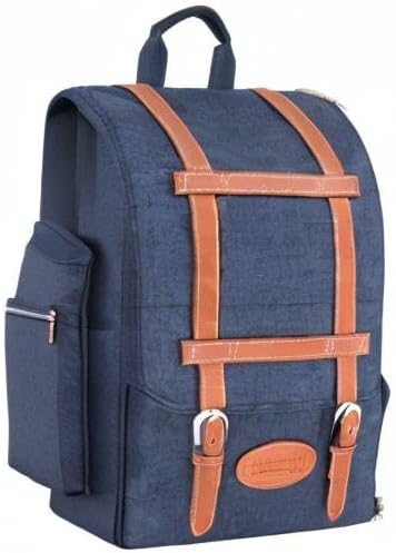 Les Jardins de la Comtesse Picknick-Rucksack, für 4 Personen, Blau, komplett mit Thermofach, robust
