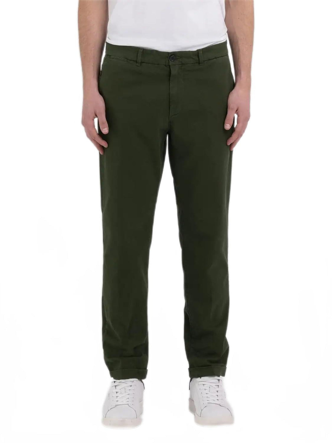 Replay Herren Chino Brad Straight-Fit aus Comfort Denim 27W / 30L Forest Green 312, 27W / 30L Forest
