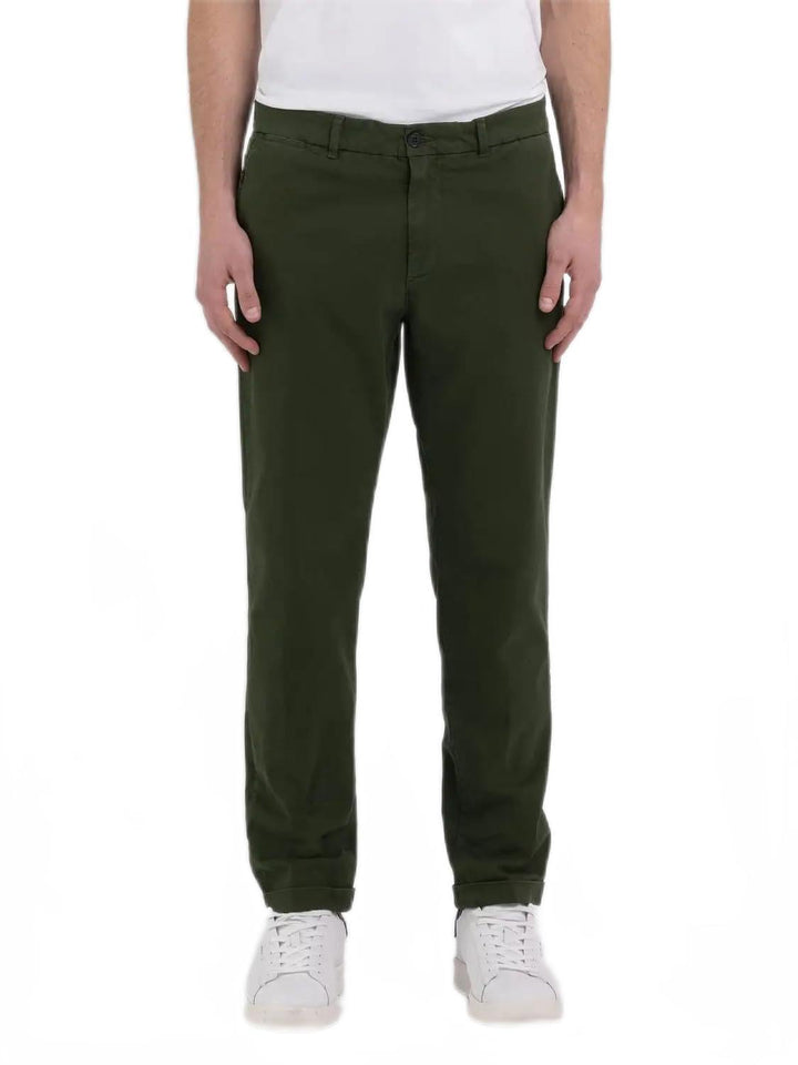 Replay Herren Chino Brad Straight-Fit aus Comfort Denim 27W / 30L Forest Green 312, 27W / 30L Forest