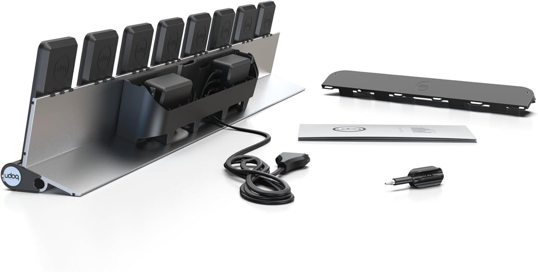 udoq 700 Multi Ladestation für iPhone Tablet und AirPods, hochwertiges Design 4mm Aluminium, Lightni