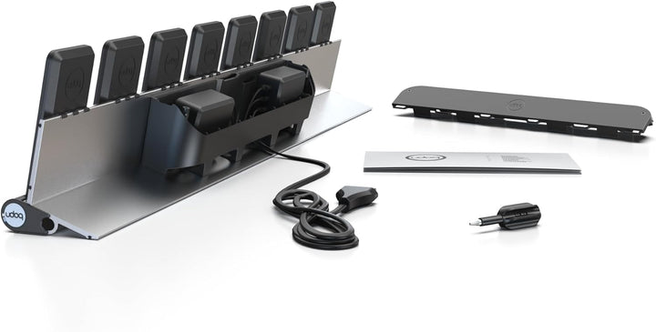 udoq 700 Multi Ladestation für iPhone Tablet und AirPods, hochwertiges Design 4mm Aluminium, Lightni