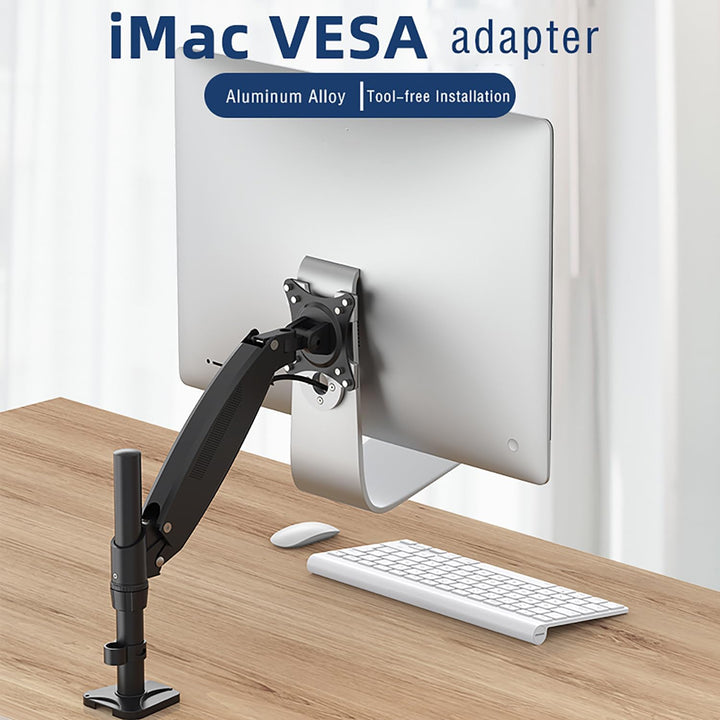VESA-Montageadapter für iMacs bis 2021 – Bohrfreies Umrüstkit mit 75x100 mm Lochabstand für die Mont