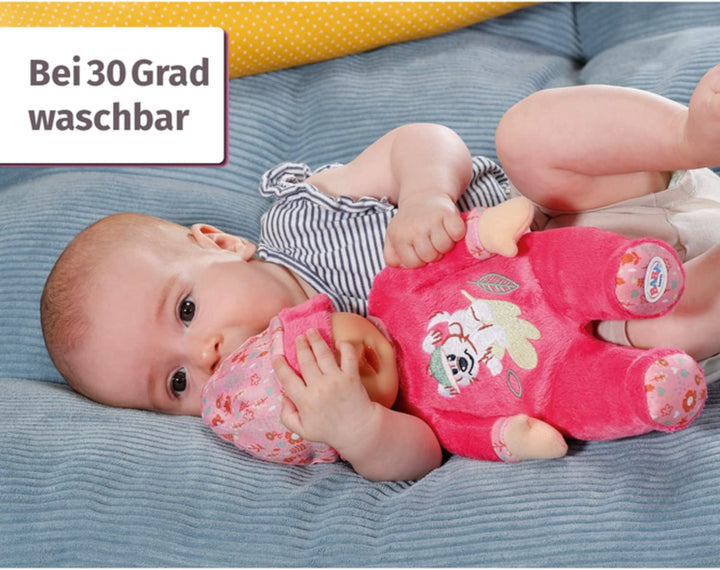 BABY born Sleepy for babies pink, waschbare Stoffpuppe mit herunterziehbarer Mütze und integrierter