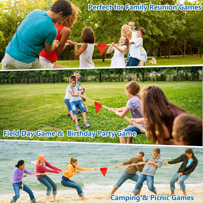 CWLAKON Outdoor Spiele Tauziehen Seilspiel für Kinder Erwachsene, Geburtstagsspiele Kindergeburtstag