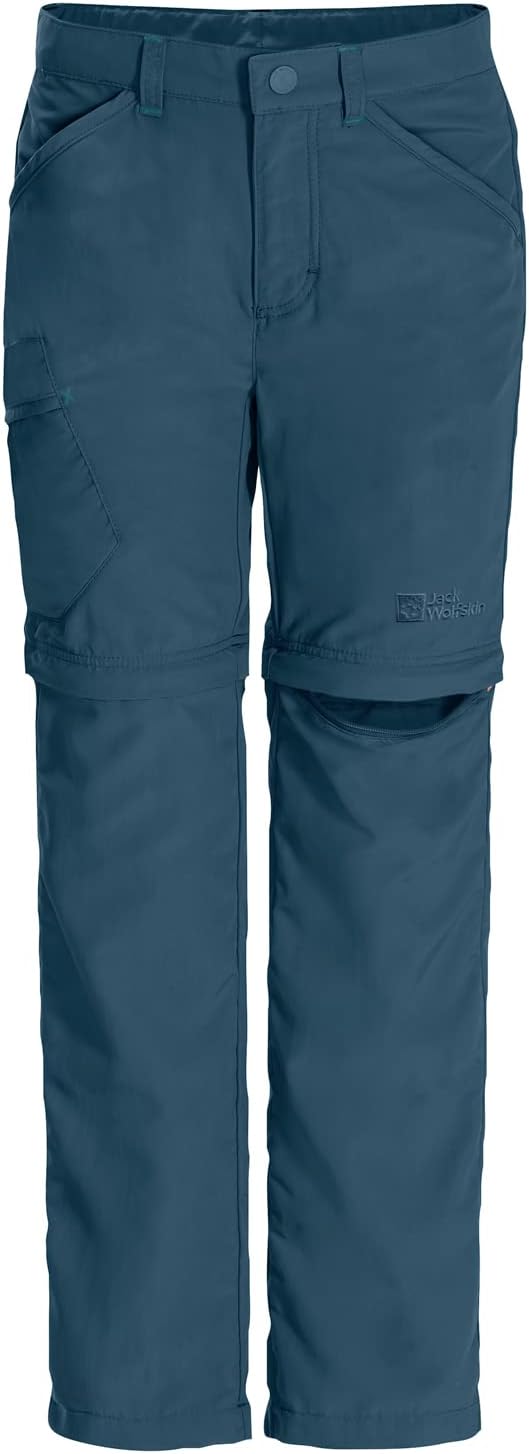 Jack Wolfskin Unisex Kinder Outdoorhose Safari Zip Off Pants K 92 Dark Sea, 92 Dark Sea