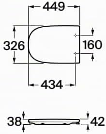 Roca Old Design Dama Ersatz-WC-Sitz mit Standard-Stangenscharnier, A801327004, weiss WC Sitz, WC Sit