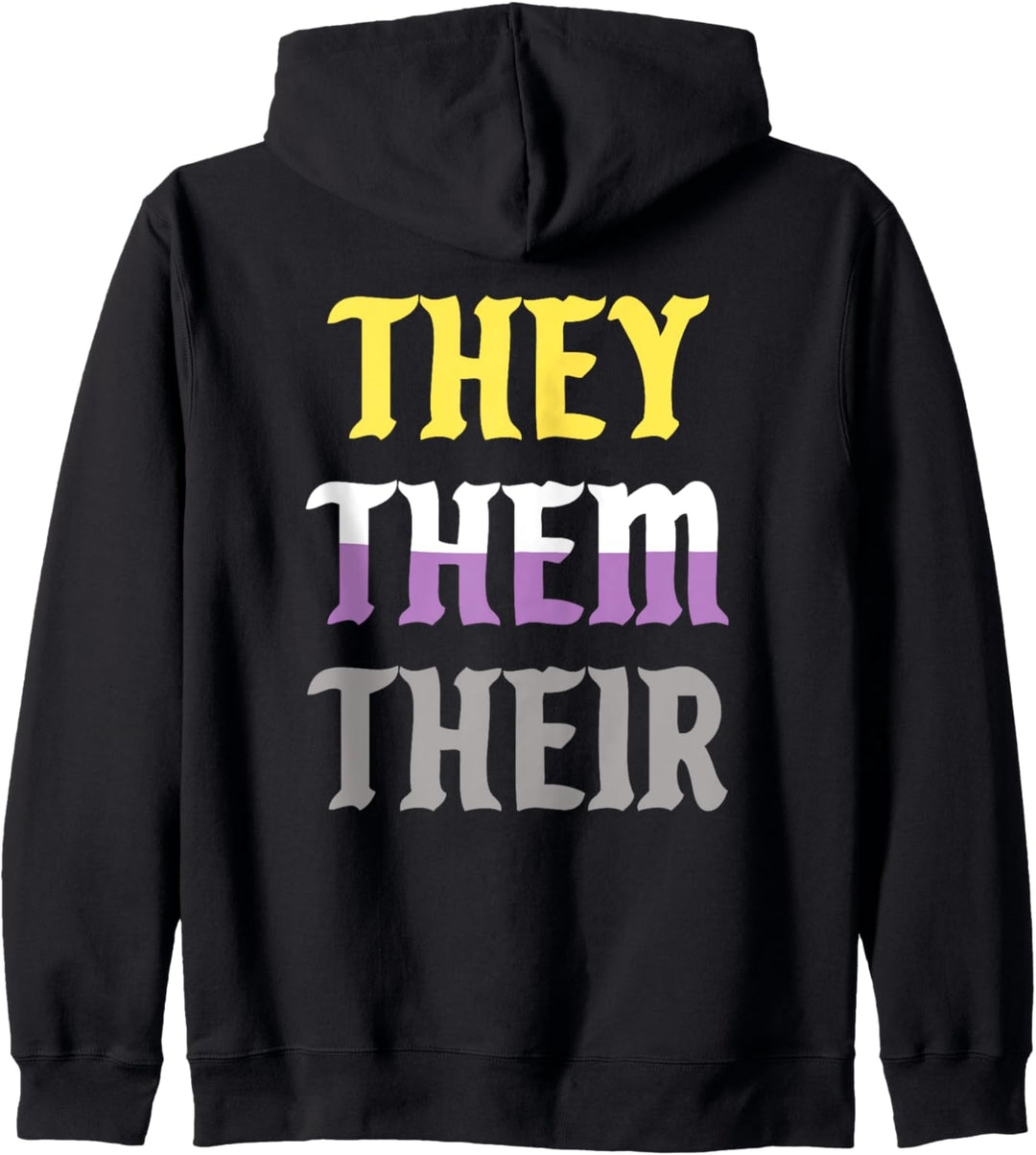They Them Their Pronomen LGBTQ Non-Binary Pride Kapuzenjacke
