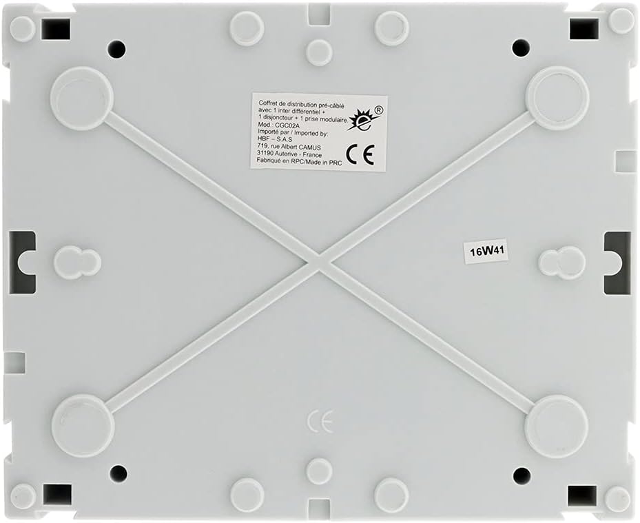 Coffret électrique étanche IP65 8 modules équipé livré avec accessoires Einzigartig, Einzigartig