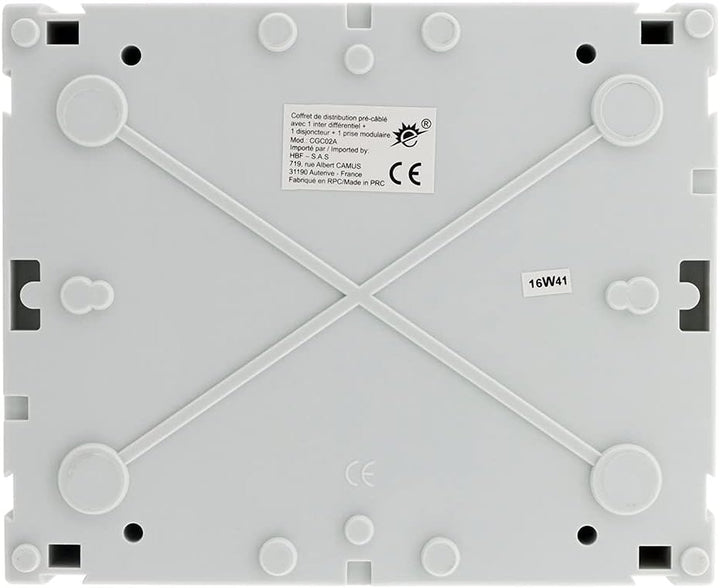 Coffret électrique étanche IP65 8 modules équipé livré avec accessoires Einzigartig, Einzigartig