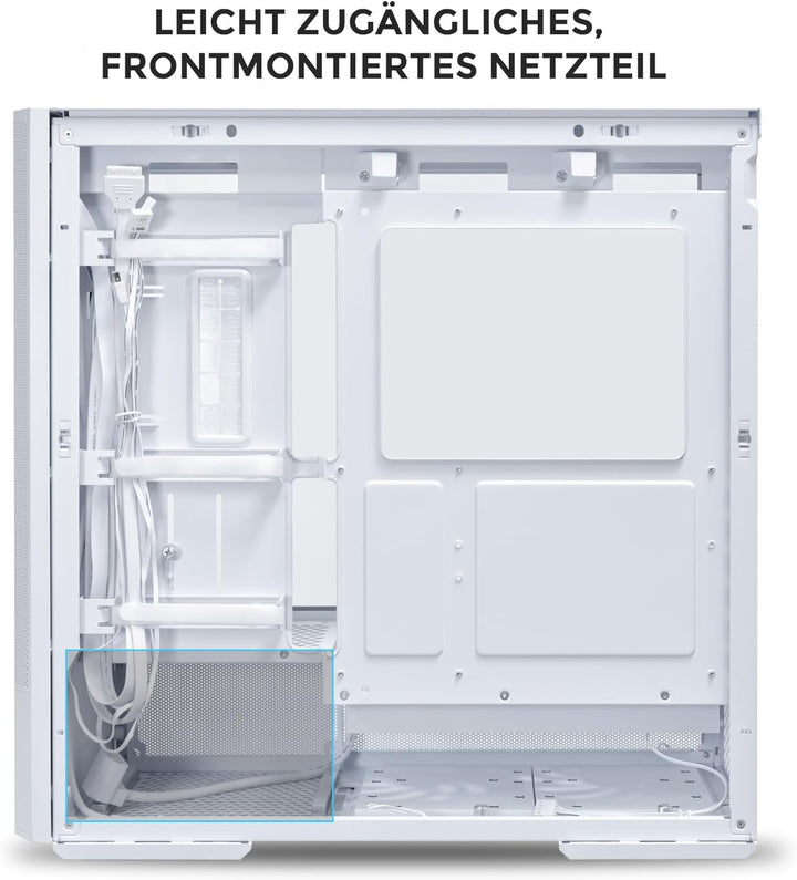 Lian Li LANCOOL 207 Gaming PC Gehäuse ATX Weiss - Midi Tower PC Gehäuse mit RGB-Beleuchtung, Grafikk