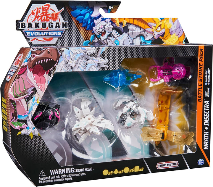 BAKUGAN 'Evolutions' Battle Strike 6er Pack mit 1 Platinum Ball (Haos Wrath), 2 Basic Balls (Darkus