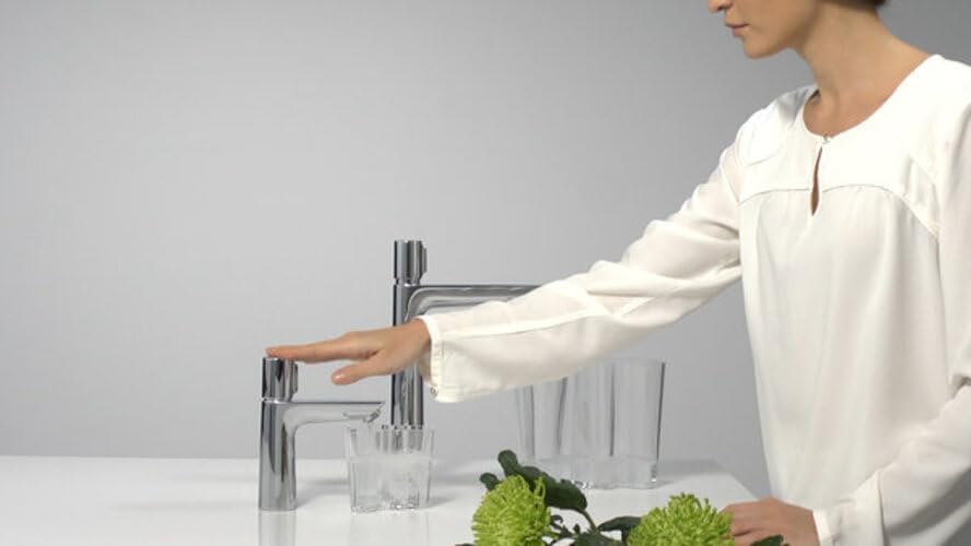 hansgrohe Wasserhahn Talis Select E (Armatur mit Auslauf Höhe 110 mm, ohne Ablaufgarnitur) Chrom Aus