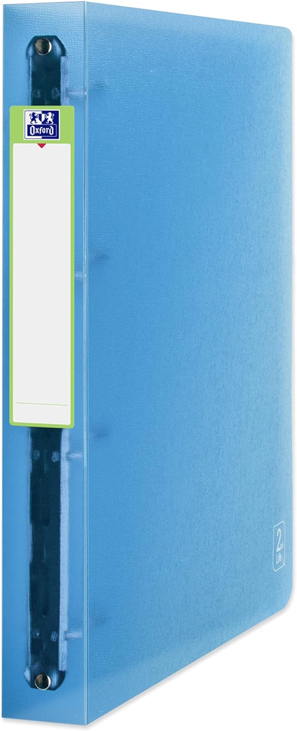 Oxford Kunststoff-Ringbuch 2nd Life, 10er Pack, DIN A4, 4cm Rücken, 4 Farben 4 Ringe mit 4 cm Füllhö