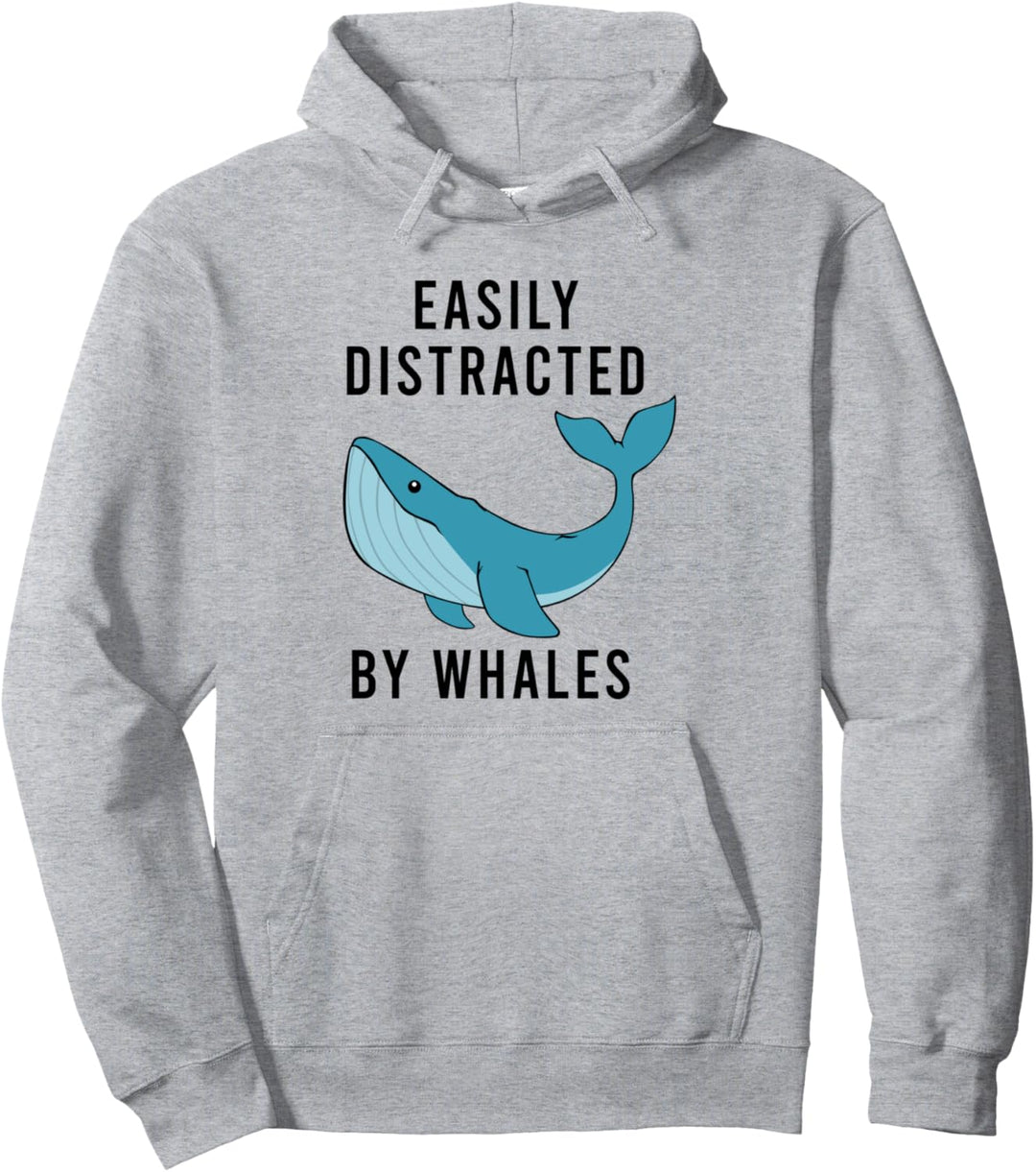 Abgelenkt durch Wale Natur Ozean Wildnis Pullover Hoodie