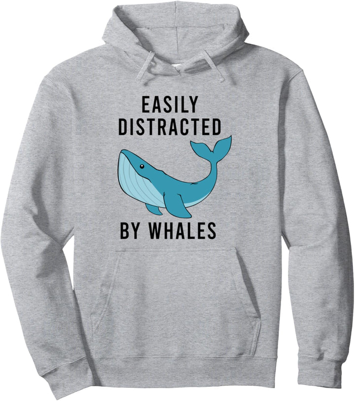 Abgelenkt durch Wale Natur Ozean Wildnis Pullover Hoodie