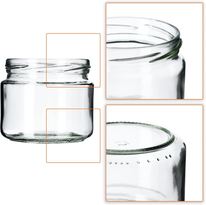 KADAX 10er Set Marmeladengläser 330ml TO82, Einmachgläser Vorratsgläser Mason Jar mit Schraubdeckel,